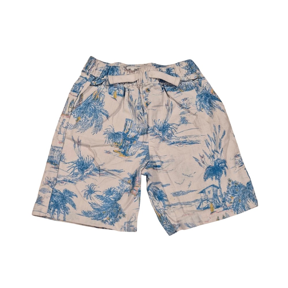 Original Penguin Boys Blue Tropical Beach Print Cotton Shorts 4T WLHE326U
